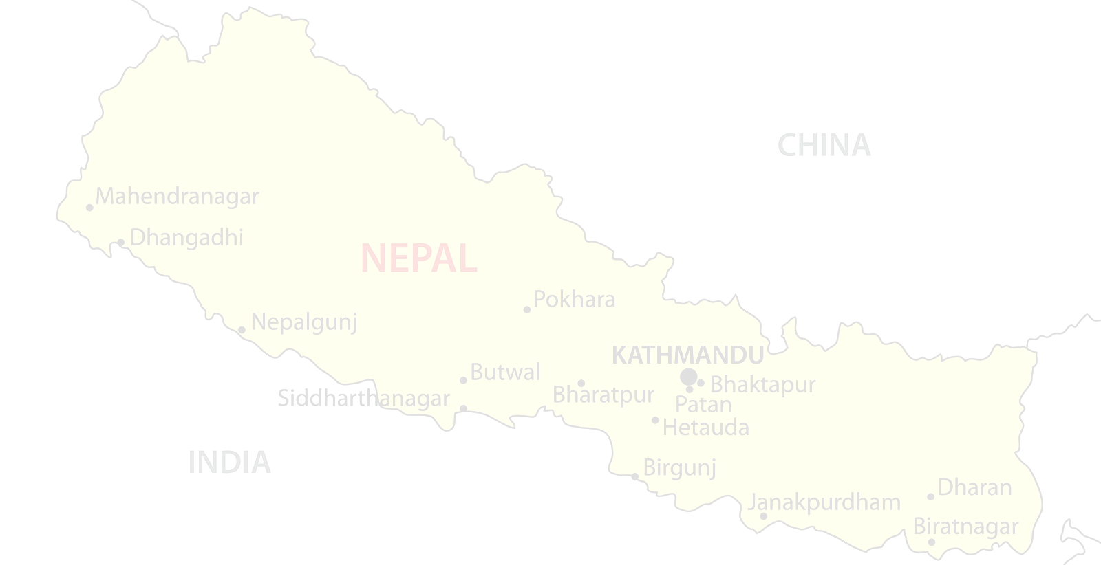 Carte de fond du Népal