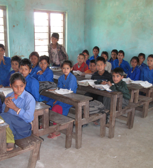 Nepal school students 1